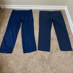 2pc Bundle Women’s Large Navy Blue Medical Scrub Pants Set